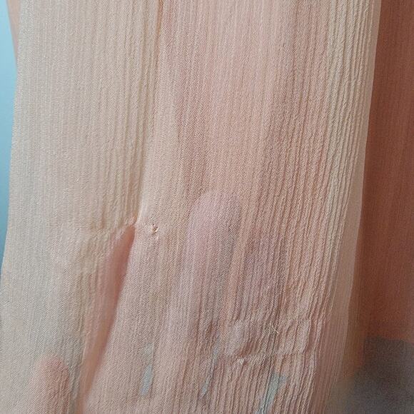 Donna Morgan Strapless Peach Chiffon Maxi Dress 8 Prom Homecoming Formal Gown - Picture 5 of 11